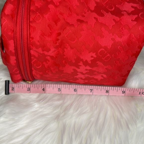 Christian Dior Authentic Vintage Monogram Red Cosmetic Case - Picture 10 of 11